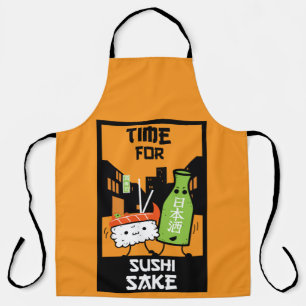 Sushi And Sake Foodies Apron
