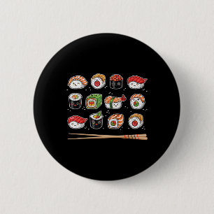 Sushi Anime Kawaii Japanese Food Lover Otaku Manga 6 Cm Round Badge