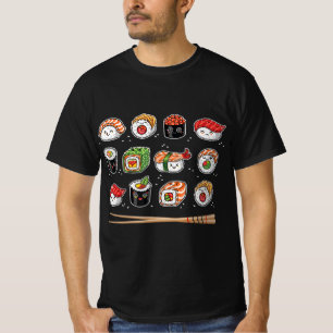 Sushi Anime Kawaii Japanese Food Lover Otaku Manga T-Shirt