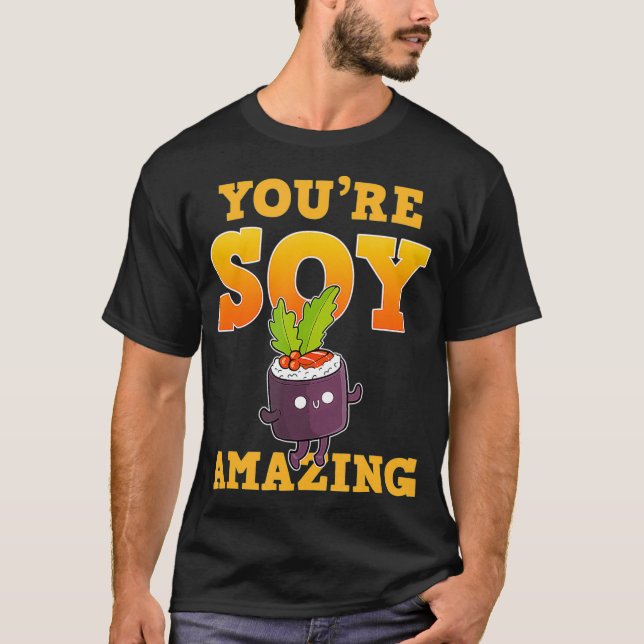 Sushi Anime Merch Manga Cosplay Japanese Food hent T-Shirt (Front)