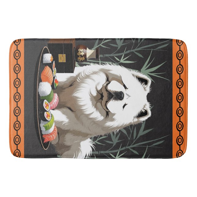 SUSHI ANYONE Cream Chow mat (Front)