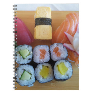 Sushi Asia Fish Rice Food Spiral Notebook