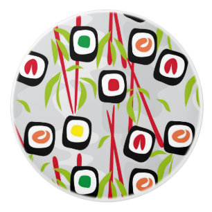 Sushi background ceramic knob