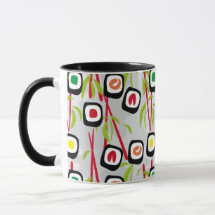 Sushi background mug
