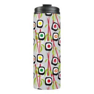 Sushi background thermal tumbler