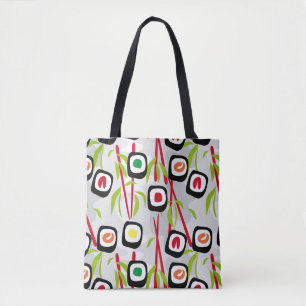 Sushi background tote bag