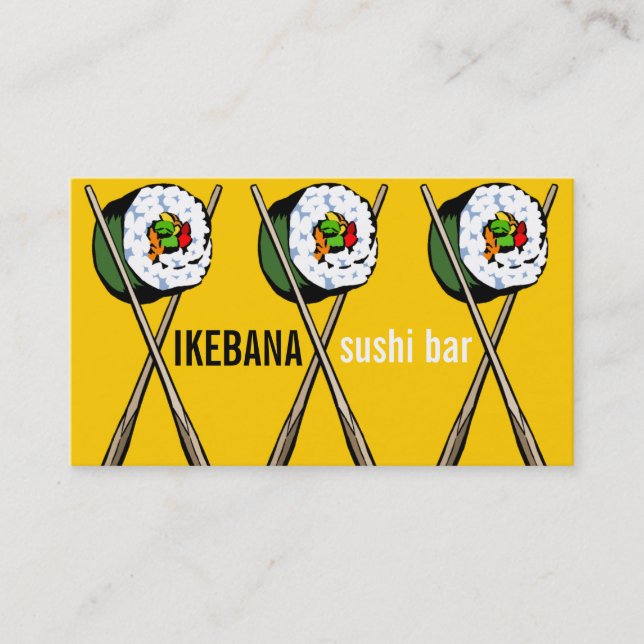 Sushi Bar Business Cards (Front)