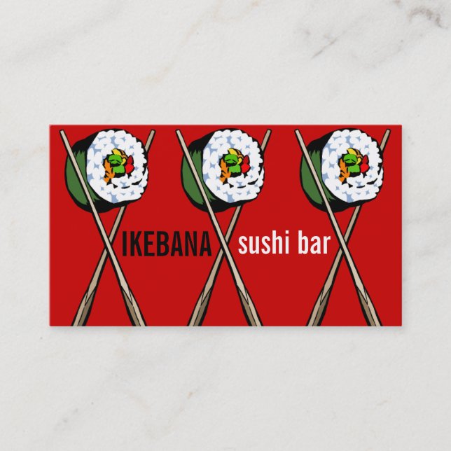 Sushi Bar Business Cards (Front)