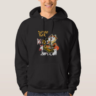 Sushi Bar Foodie Cat Kitten Kitty Asian Japanese Hoodie