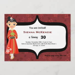 Sushi Birthday Invitation