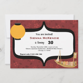 Sushi Birthday Invitation