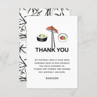 Sushi Birthday Party Modern Personalised