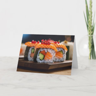 sushi bokeh card