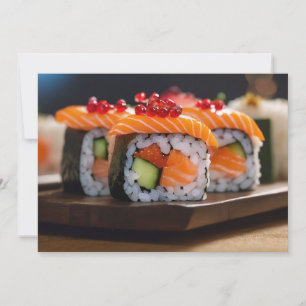 sushi bokeh invitation