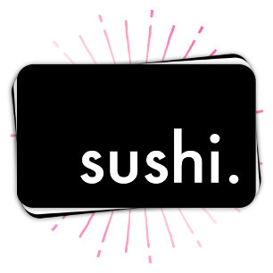 sushi. business card