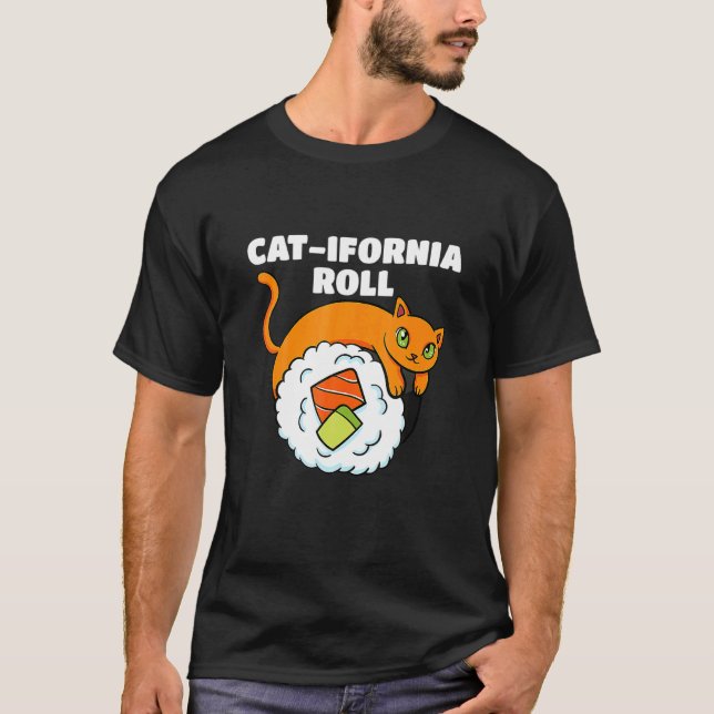 Sushi California Roll Japanese Dish Cuisine Itame  T-Shirt (Front)