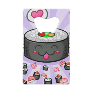 Sushi Cartoon Character Eating Lots of Shrimp