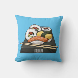 Sushi cartoon illustration  cushion