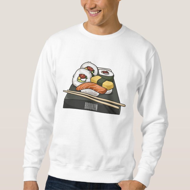 Sushi cartoon illustration  sweatshirt (Front)