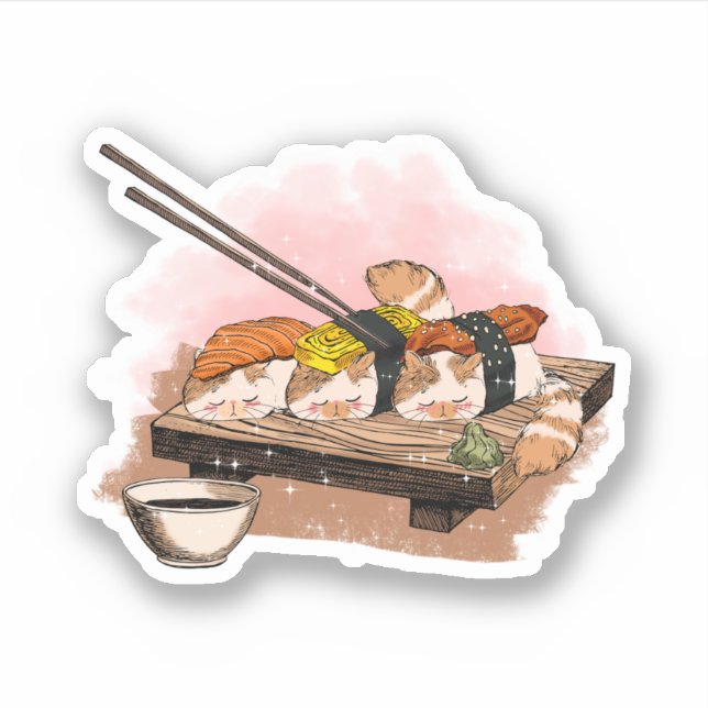 Sushi Cat Cute Yummy Cat (Front)