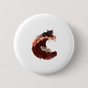 Sushi Cat Dreams � Quirky Japanese Food Kitty 6 Cm Round Badge