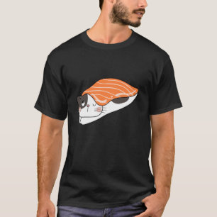 Sushi Cat Japanese Foodie Anime Lover Crazy Cat Su T-Shirt