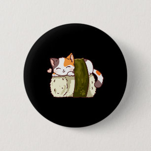 Sushi Cat Kawaii Anime Neko Japanese 6 Cm Round Badge