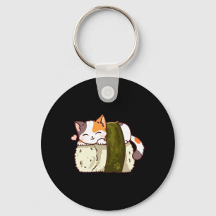 Sushi Cat Kawaii Anime Neko Japanese  Key Ring