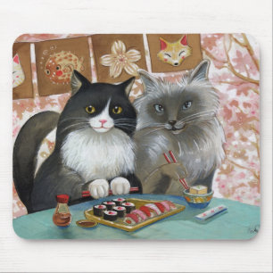 Sushi Cat Lovely Pair Mouse Pad