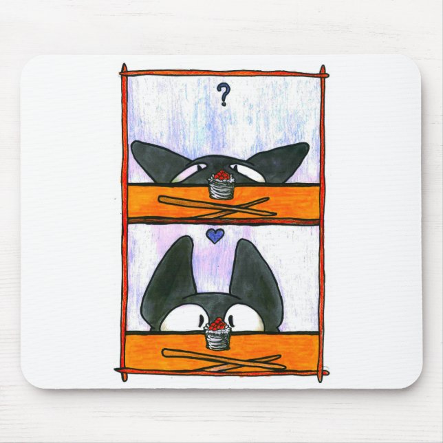 Sushi Cat! Mouse Pad (Front)