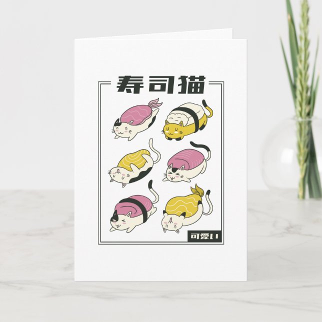 Sushi Cat Rolls Card (Front)