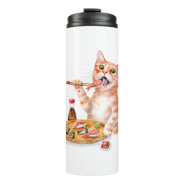Sushi Cat Thermal Tumbler (Front)
