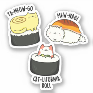 Sushi Cats Funny Sushi Pun 