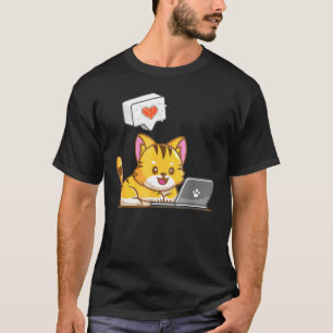 Sushi Cats On Computer T-Shirt