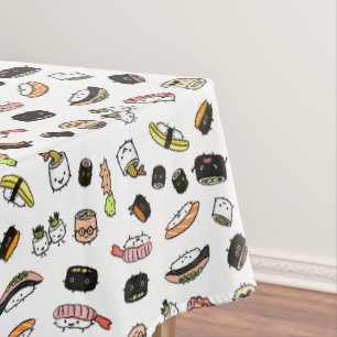 Sushi Characters Pattern Tablecloth