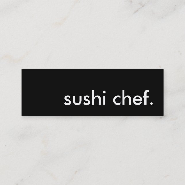 sushi chef. mini business card (Front)