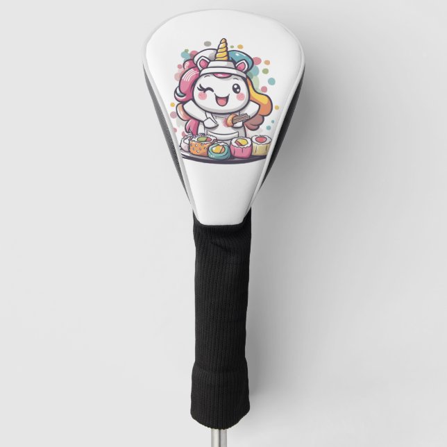 Sushi Chef Unicorn (1) Golf Head Cover (Front)