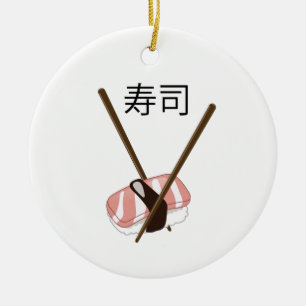 Sushi Chopsticks Ceramic Tree Decoration