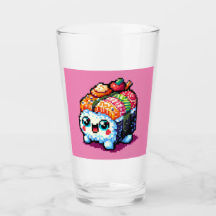 Sushi Companion - Playful Pixelated Culinary Art Glass