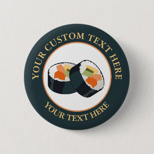 Sushi Custom Text Logo Icon  Button