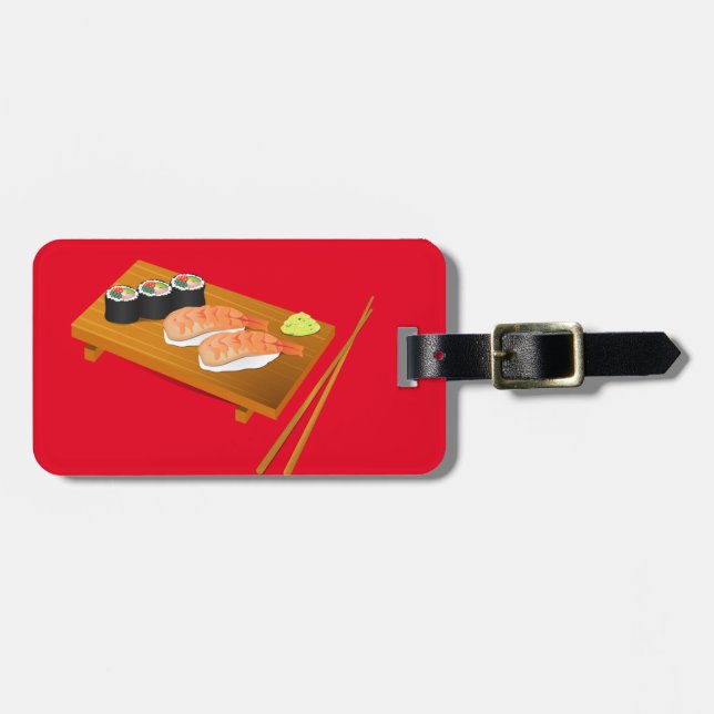 Sushi cute Japanese food Luggage Tag (Front Horizontal)