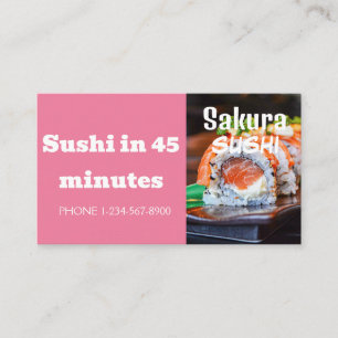 Sushi Delivery Discount Sale Offer Business Card