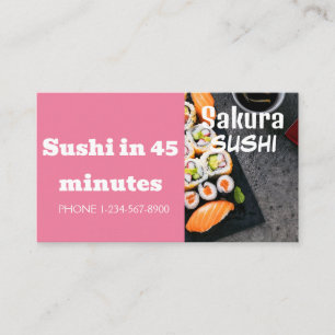 Sushi Delivery Discount Sale Offer Business Card
