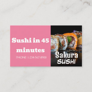 Sushi Delivery Discount Sale Offer Business Card