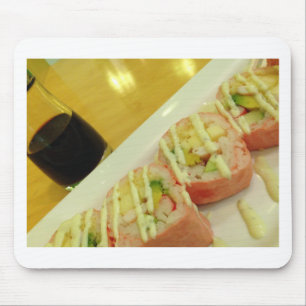 Sushi Dinner Fish Rice Healthy Diet Mouse Pad