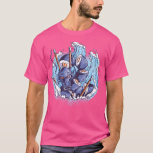 Sushi Dragon Wave Japanese Aesthetic Kanji Kawaii  T-Shirt
