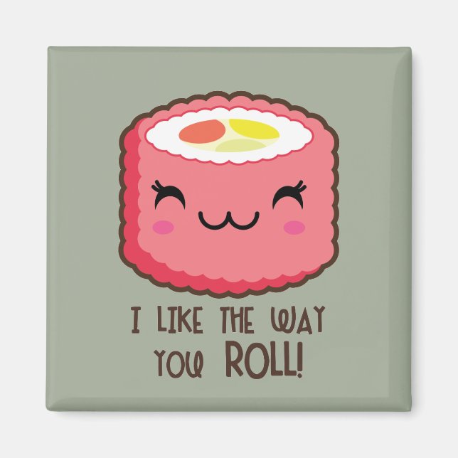 Sushi Emoji Roll Magnet (Front)