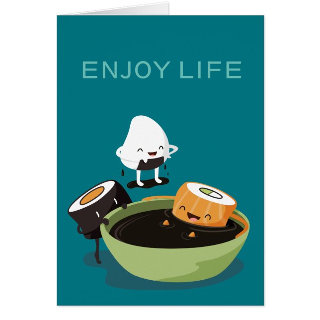 Sushi enjoy bath time funny (Front)