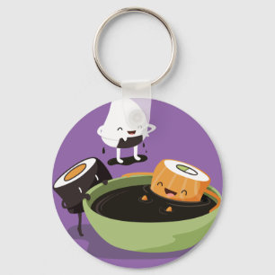 Sushi enjoy bath time funny key ring