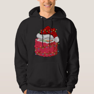 Sushi Fast Food Lover Xmas Santa Hat Sushi Christm Hoodie